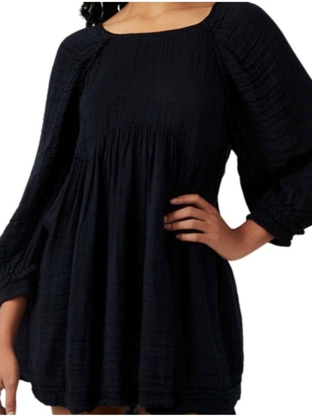 Free People Tie Back Tunic Top